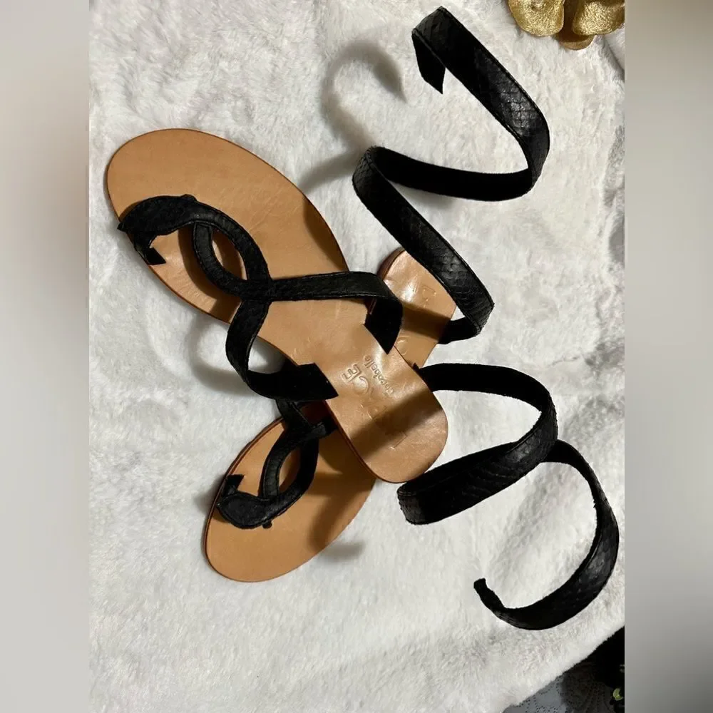 L Space Black Leather Gladiator Sandals – Size 7.5